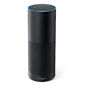 The voice activated internet connected speaker, Amazon&rsquo;s Alexa - image from www.amazon.co.uk
