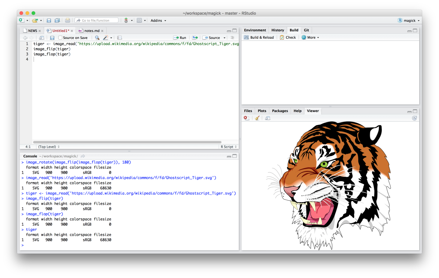 RStudio Screenshot