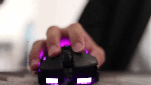 A gif of a hand furiously clicking a computer mouse.