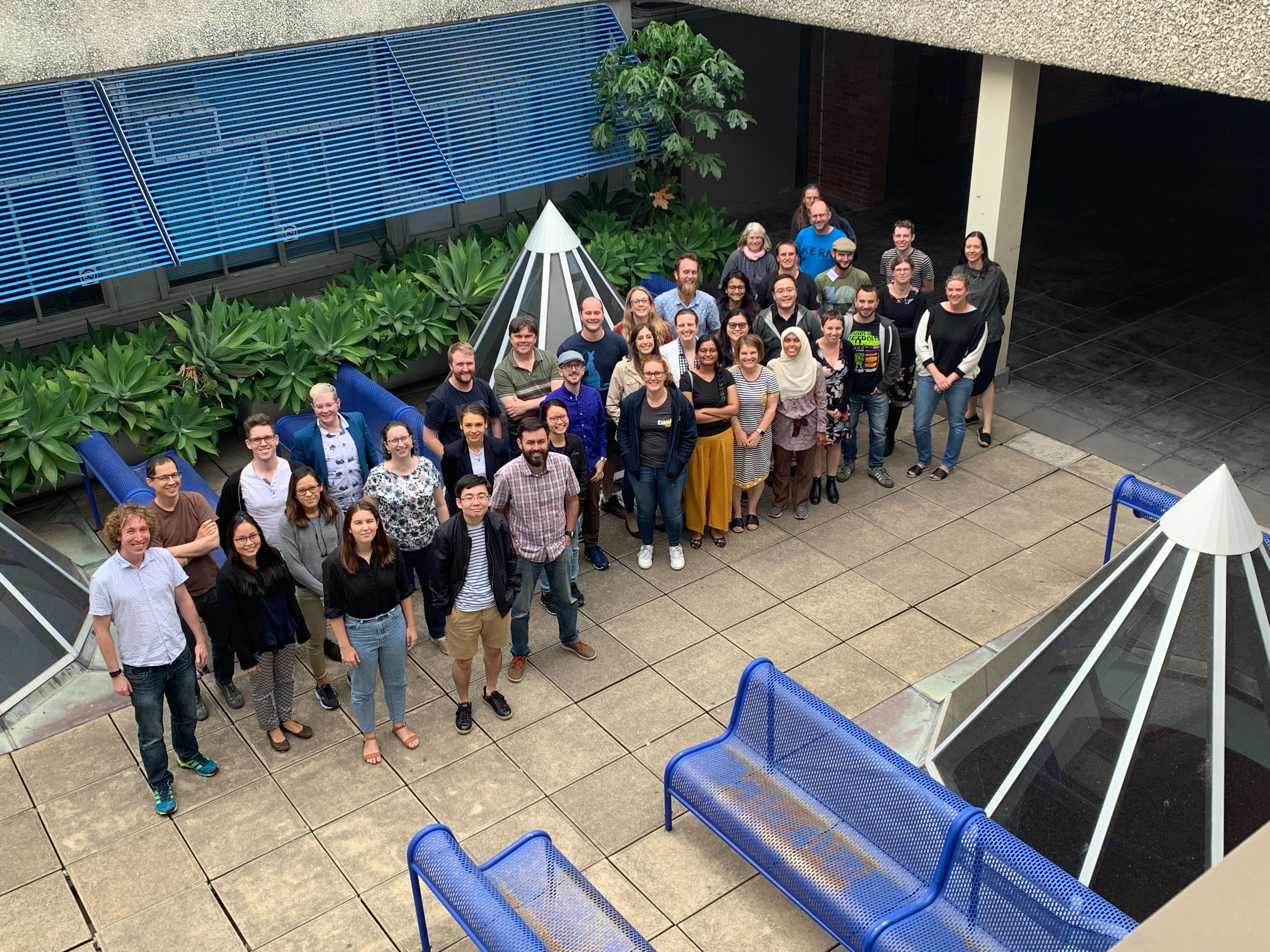 group photo of 40 participants at OzUnconf19
